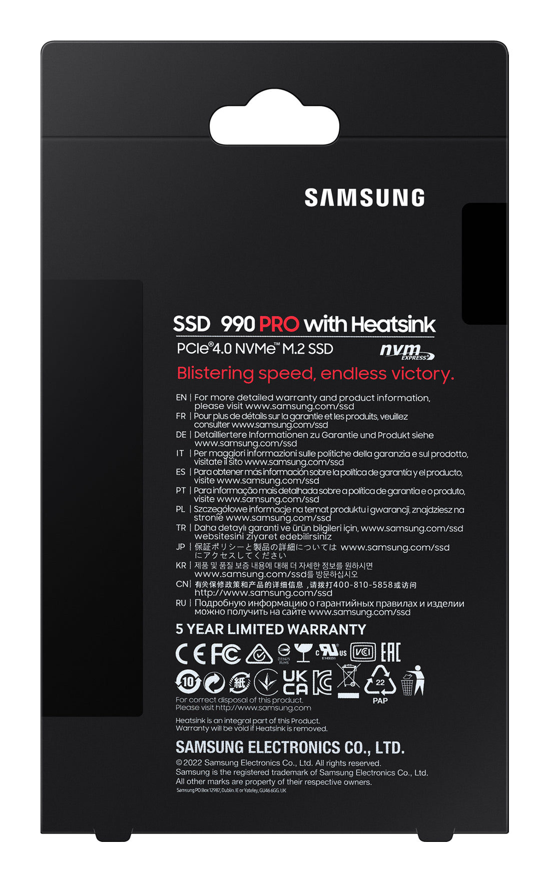 Samsung MZ-V9P2T0CW 2TB M.2 NVMe PCIe Gen4 SSD
