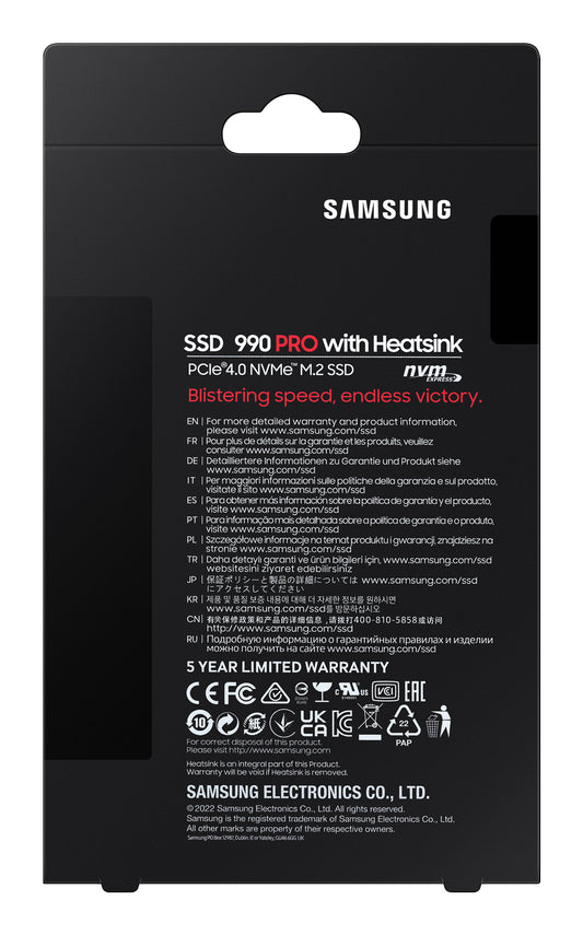 Samsung MZ-V9P2T0CW 2TB M.2 NVMe PCIe Gen4 SSD