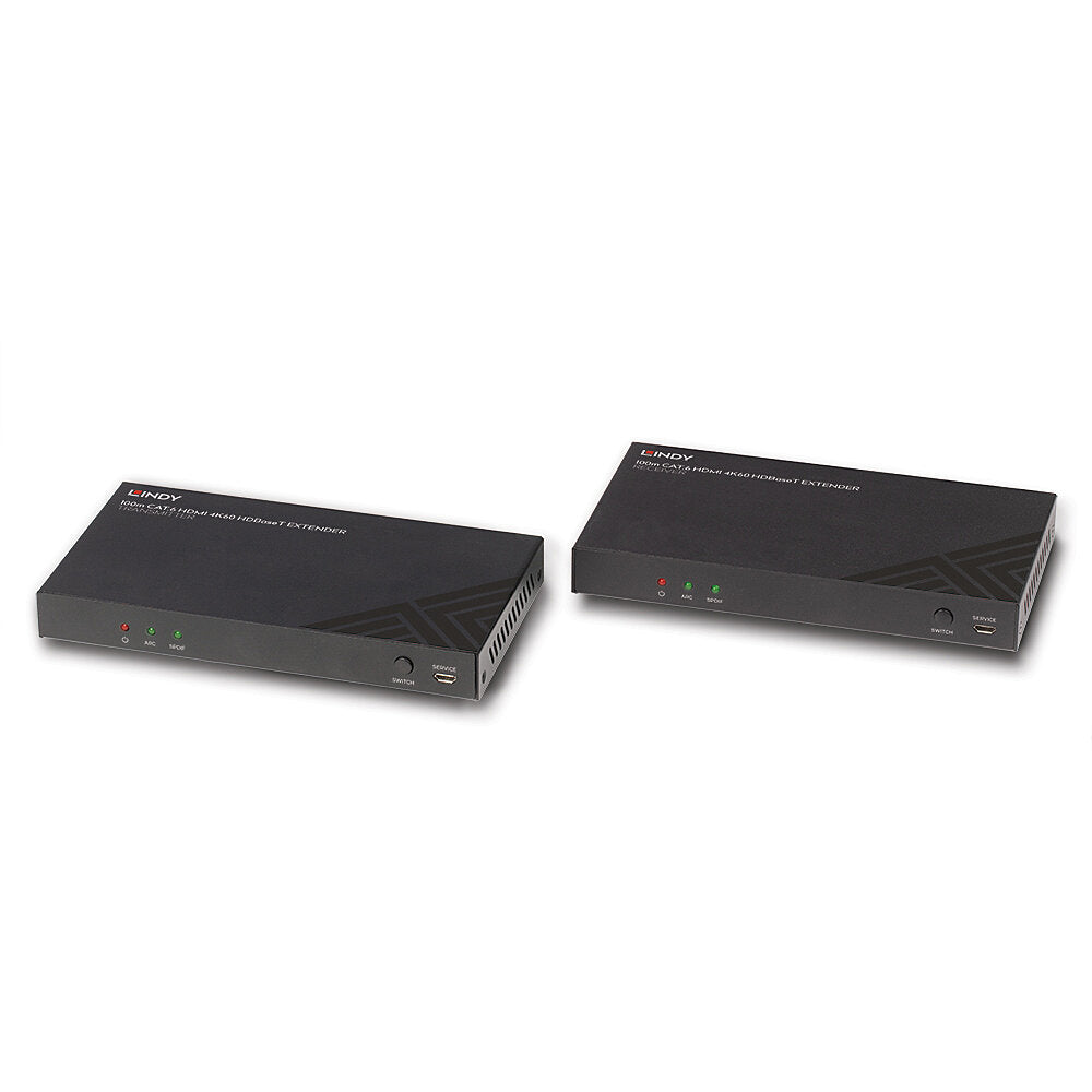 Lindy 100m Cat.6 HDMI 4K60, Audio, IR and RS-232 HDBaseT Extender KVM Switch