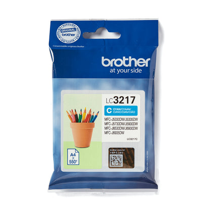 Brother LC-3217C Cyan Ink Cartridge (550 pages, Brother MFC-J 5330)