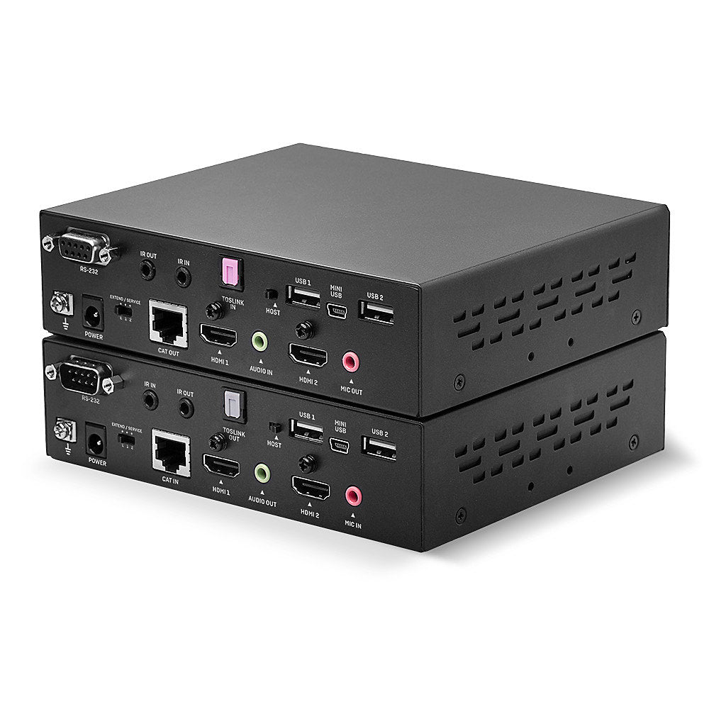 Lindy 100m Cat.6 Dual Head HDMI, USB and RS-232 Extender KVM Switch