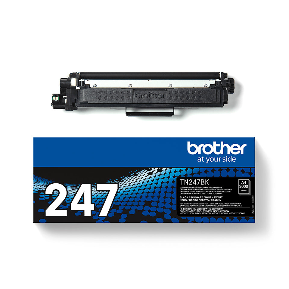 Brother TN-247BK Black Toner Cartridge (3K pages, Brother HL-L 3210)