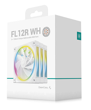 DeepCool FL12R WH-3 IN 1 Computer case Fan 12 cm White 3 pc(s) Cooling