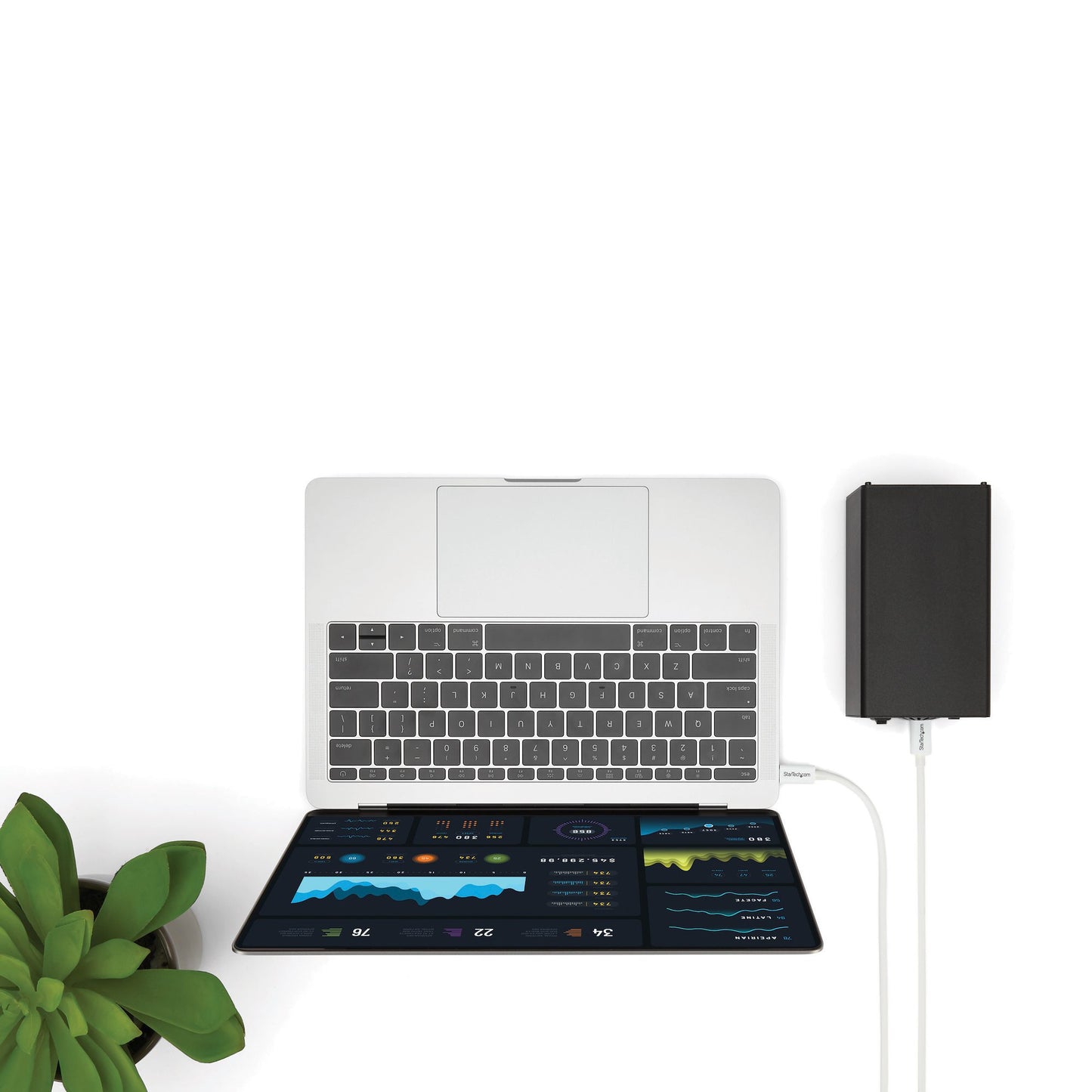 StarTech.com 6.6ft (2m) Thunderbolt 3 Cable, 20Gbps, 100W PD, 4K, Thunderbolt