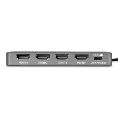 StarTech.com Quad-Monitor Workstation Adapter USB-C Docking Station (MIADAPT)