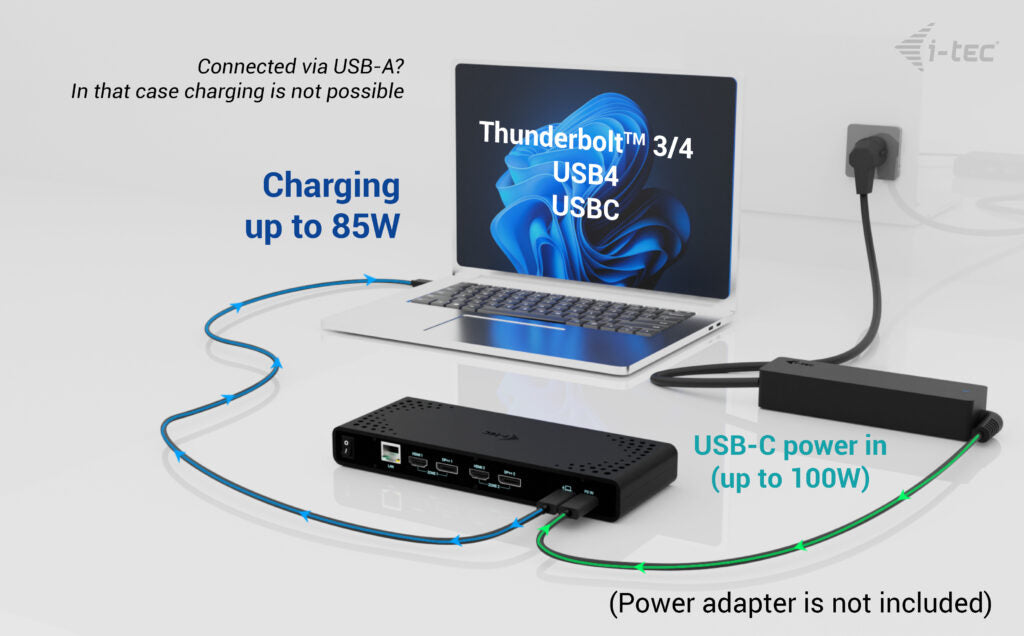 i-tec Universal Display + USB-C Docking Station 85W