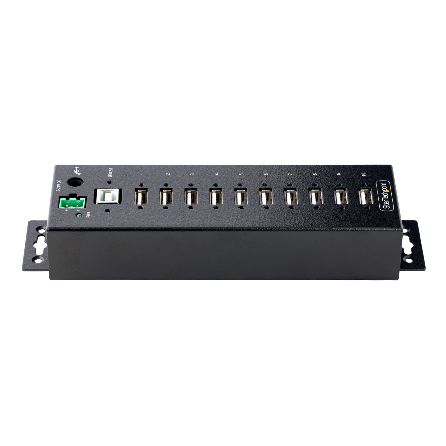 StarTech.com 10-Port Industrial USB 2.0 Hub, Rugged USB Hub w/ESD Level 4