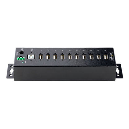 StarTech.com 10-Port Industrial USB 2.0 Hub, Rugged USB Hub w/ESD Level 4