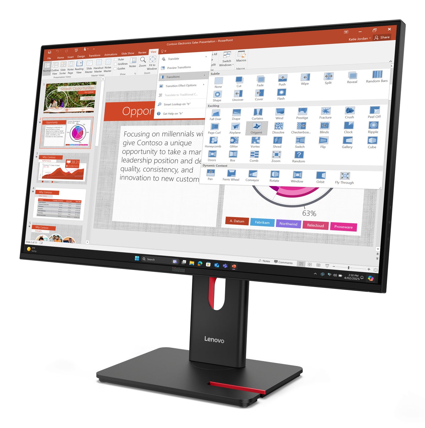 Lenovo ThinkVision T27-40 27" Full HD IPS 120Hz Monitor