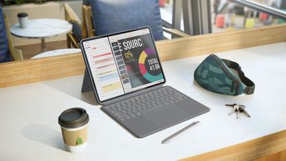 Logitech Touch QWERTZ German Wired Keyboard & Mouse Combo (Grey)