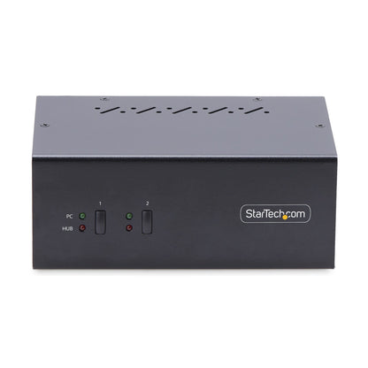 StarTech.com 2-Port Dual-Monitor DisplayPort KVM Switch, 4K 60Hz, 2x USB 5Gbps Hub