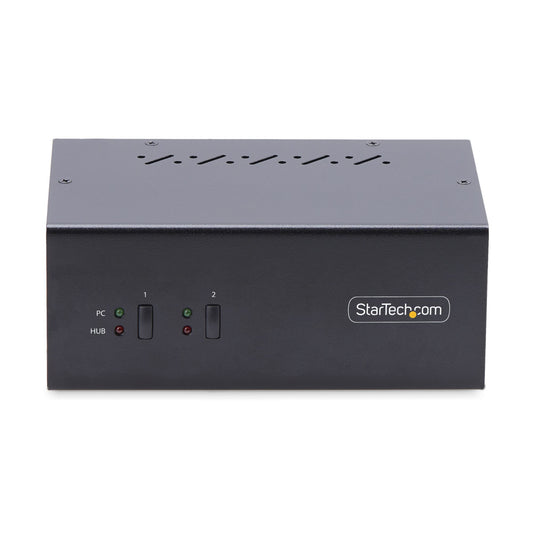 StarTech.com 2-Port Dual-Monitor DisplayPort KVM Switch, 4K 60Hz, 2x USB 5Gbps Hub