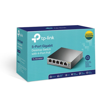 TP-LINK 5-Port Gigabit Desktop PoE Switch with 4-Port