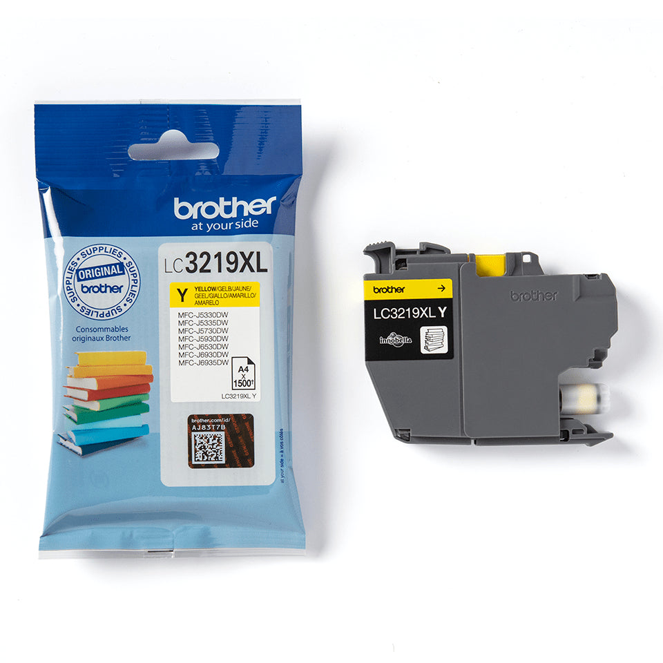 Brother LC-3219XLY Yellow Ink Cartridge (1.5K pages, Brother MFC-J 5330)