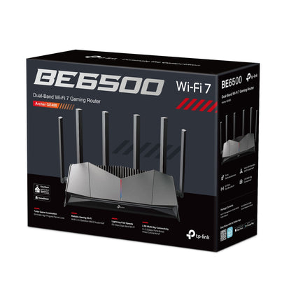 TP-LINK Archer BE6500 Dual-Band Wi-Fi 7 Gaming Router Networking
