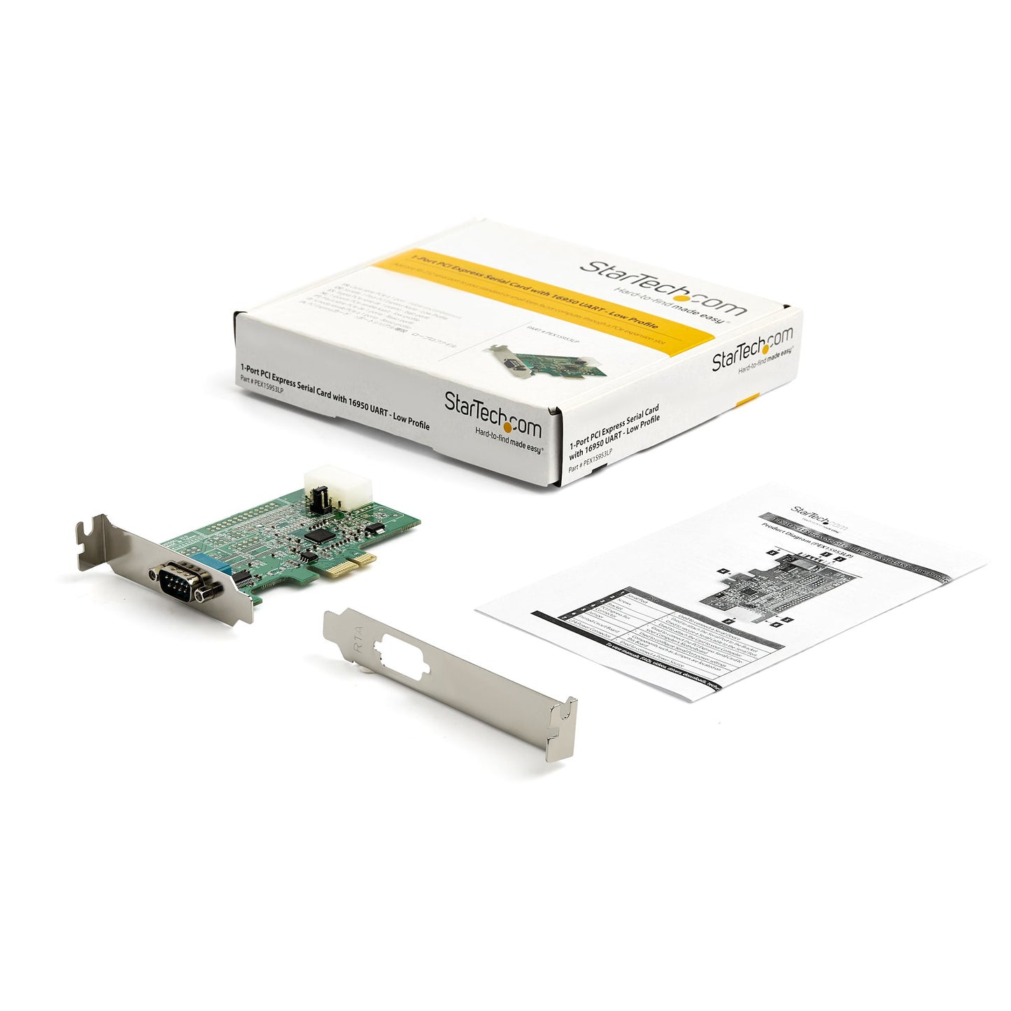 StarTech.com 4-port PCI Express RS232 Serial Adapter Card - PCIe RS232 Serial Host Hub (EX4S953)