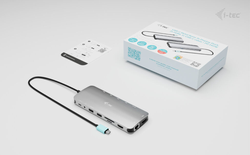 i-tec Metal Nano 3x USB-C Docking Station 140W (EDOCKPD)