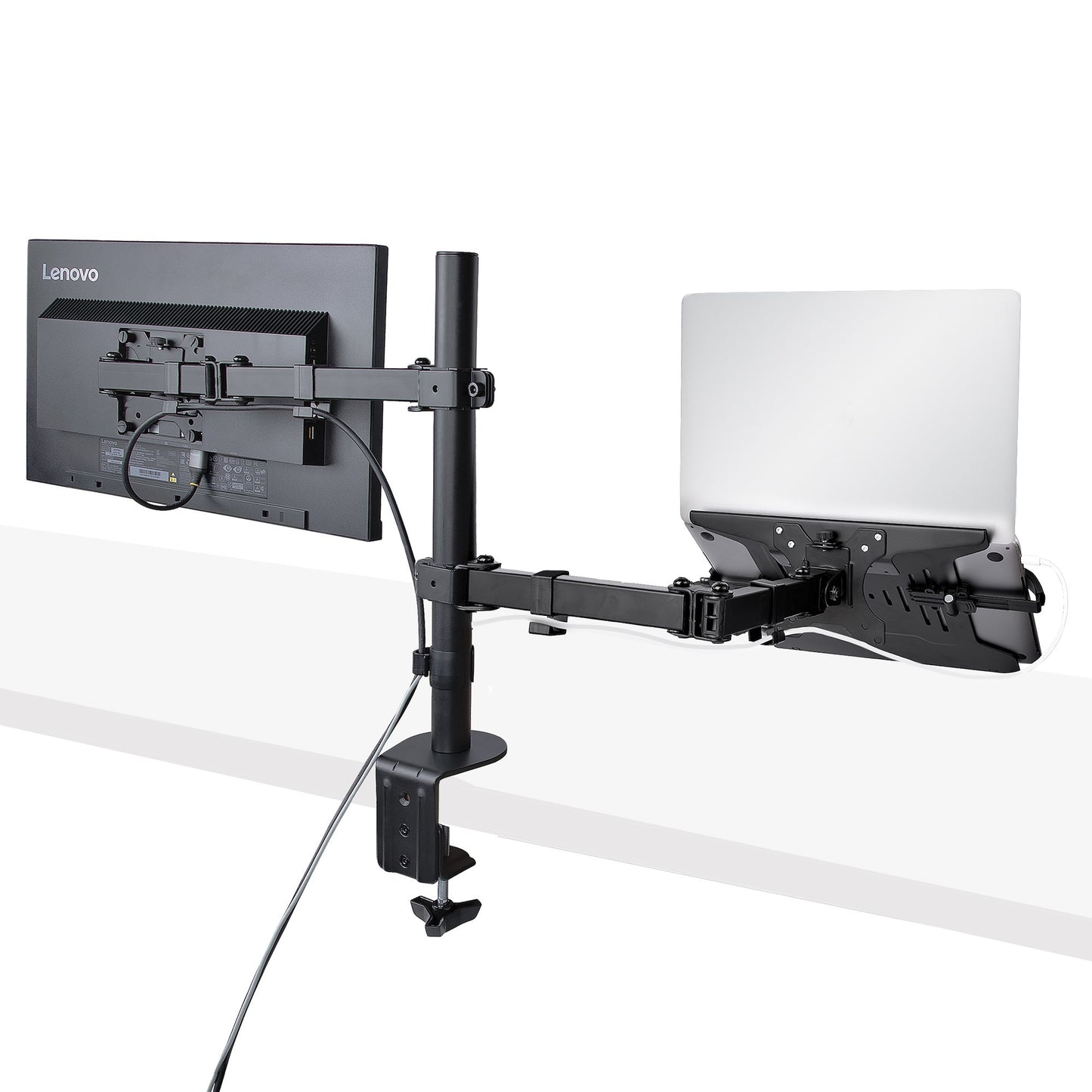 StarTech.com Monitor Arm with VESA Laptop Tray, For a Laptop (4.5kg/9.9lb) and a Mount