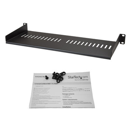 StarTech.com 1U Server Rack Shelf - Universal Vented Rack Mount Cantilever Tray for (ELF1U7V)