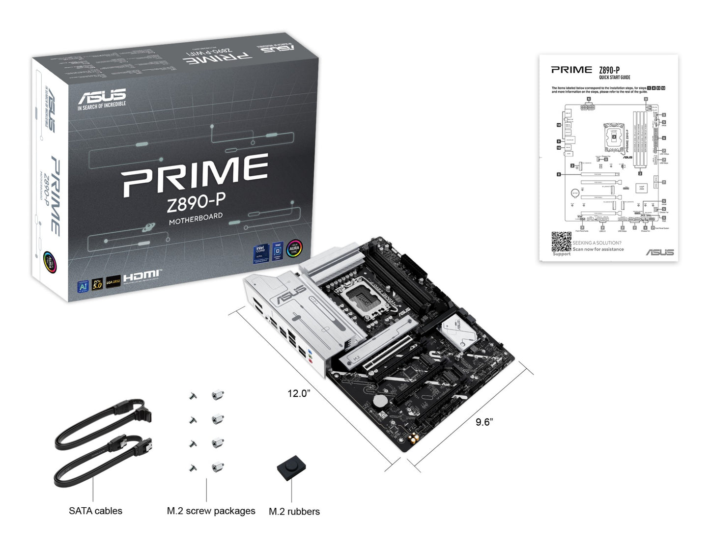 ASUS PRIME Z890-P Intel Z890 LGA 1851 (Socket V1) ATX Motherboard