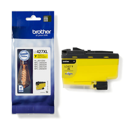 Brother LC-427XLY Yellow Ink Cartridge (5K pages, Brother MFC-J 5955)