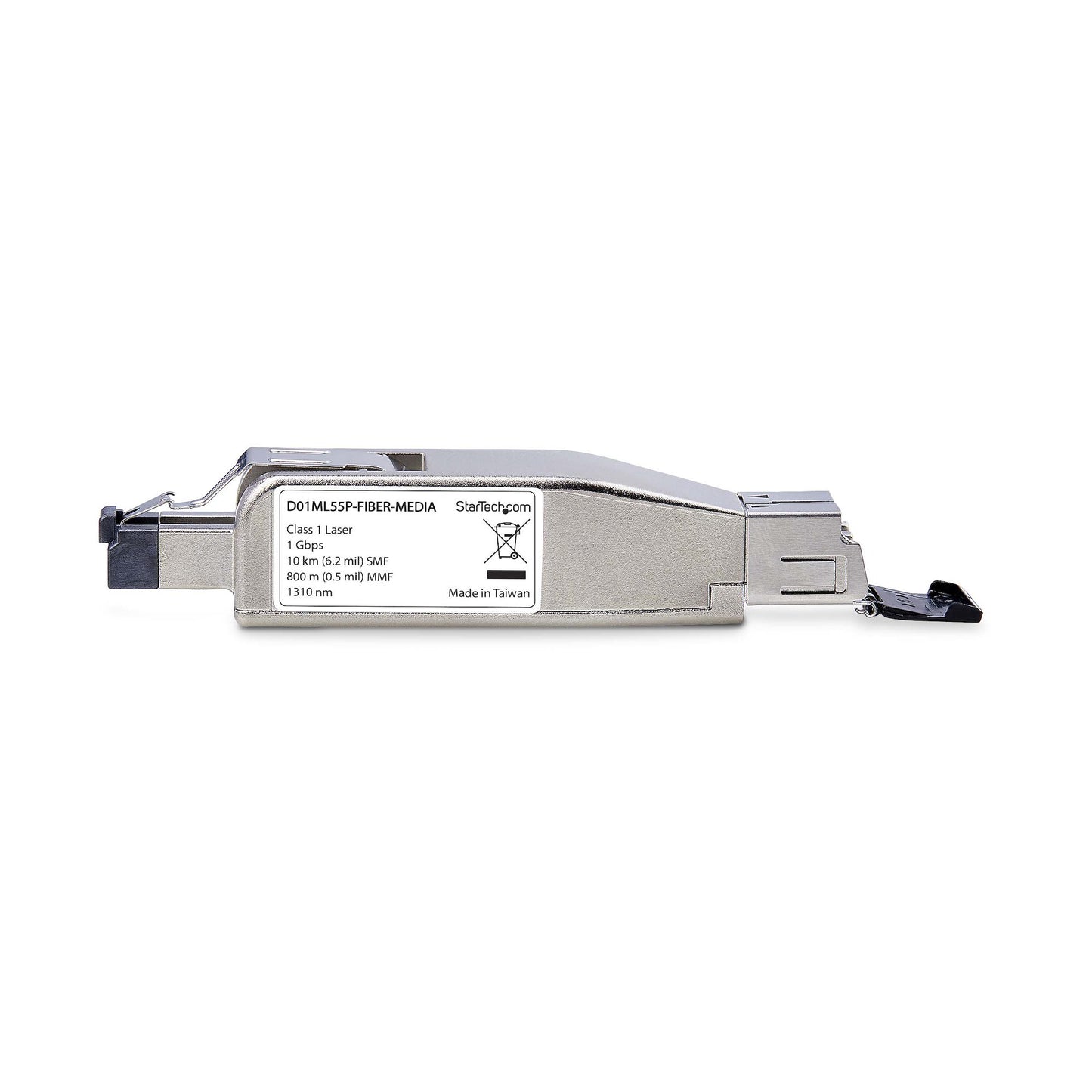 StarTech.com Gigabit Fiber to RJ45 Ethernet Media Converter Dongle, Optical Singlemode 10km/Multimode 800m, PoE Powered, Compact Design, Metal Housing, Micro Mini, TAA Networking