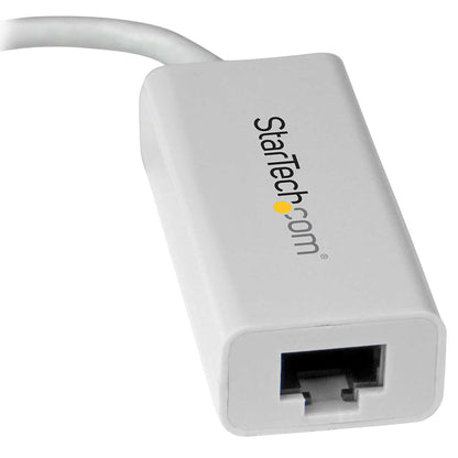 StarTech.com USB-C to Gigabit Ethernet Adapter, White, Thunderbolt 3 Compatible