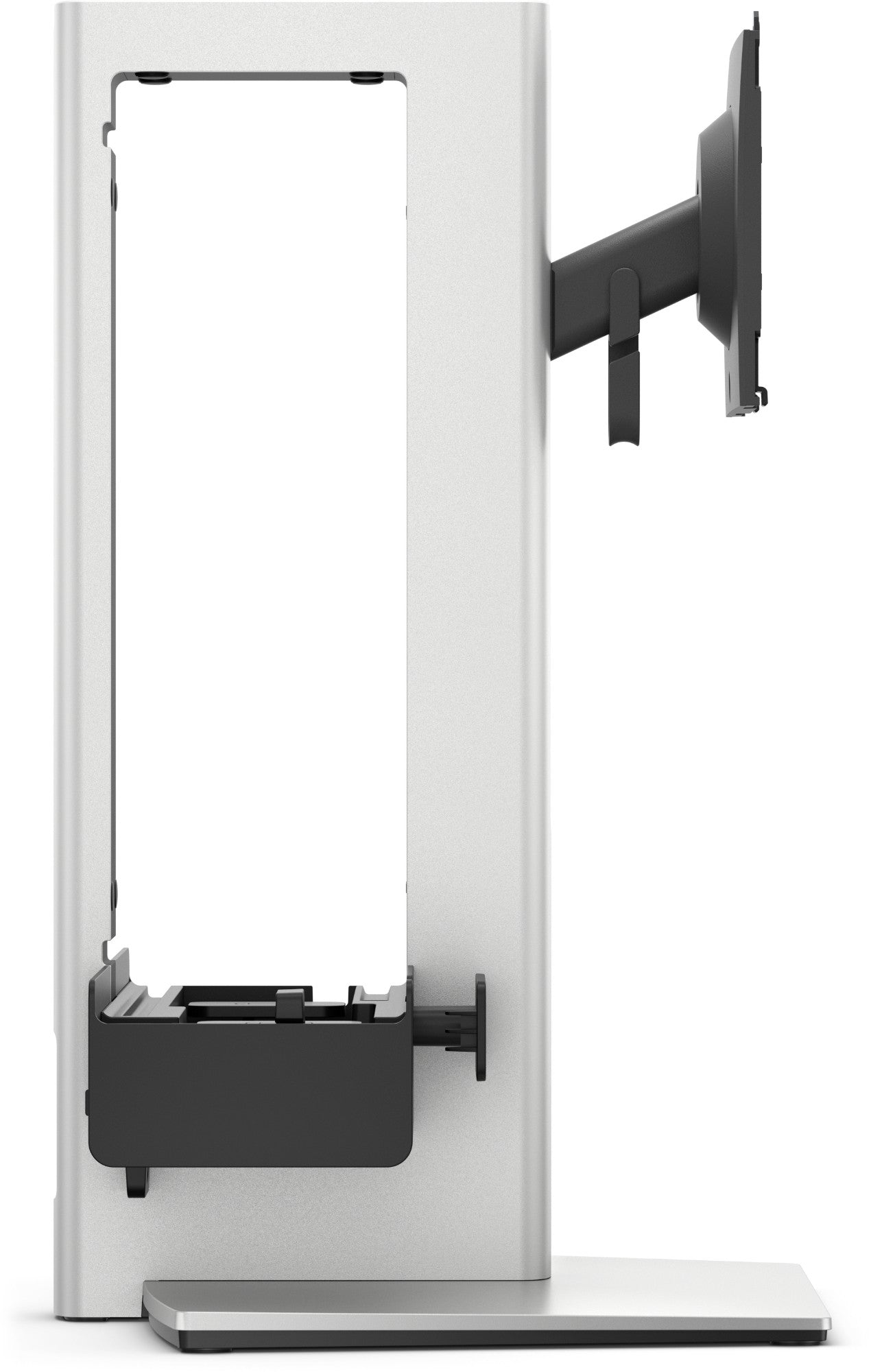 DELL Pro Slim OSS25 68.6 cm (27") Desk Black, Silver Mount