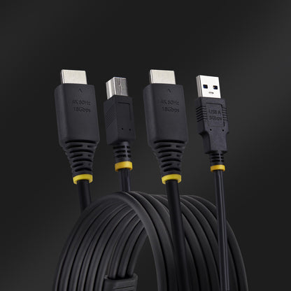 StarTech.com 10ft (3m) HDMI and USB 5Gbps KVM Cable, 4K 60Hz, HDMI 2.0 and USB Combo