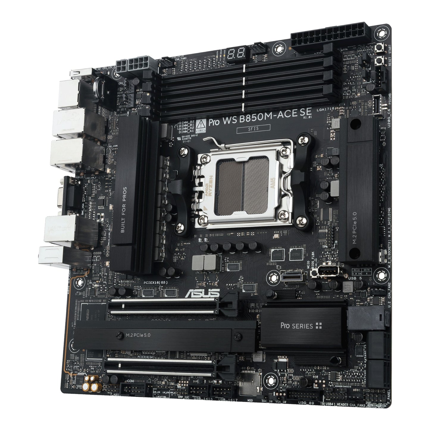 ASUS PRO WS B850M-ACE SE AMD B850 Socket AM5 micro ATX Motherboard