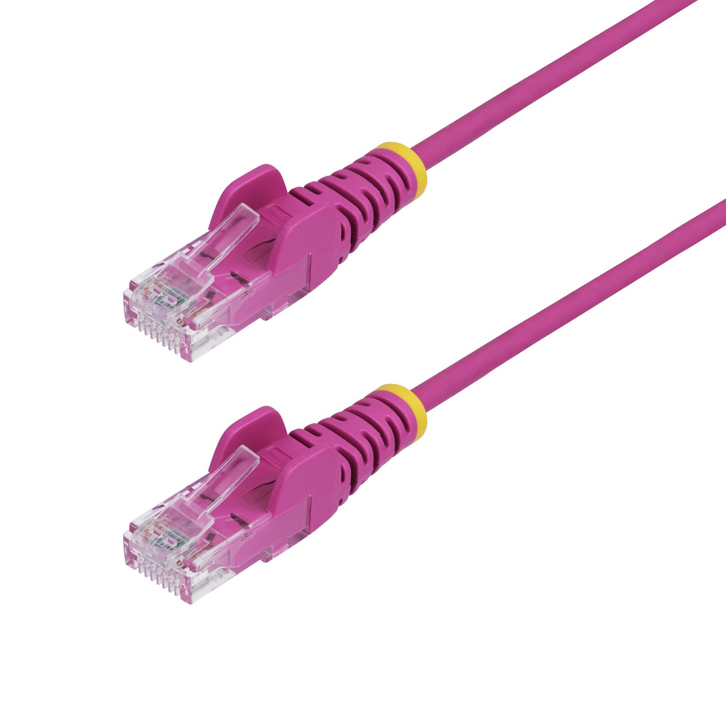 StarTech.com 15m Pink Slim CAT6 Ethernet Cable, Snagless, 100W PoE, UTP, LSZH, 28AWG