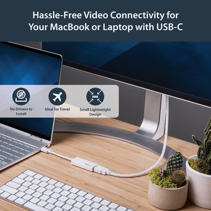 StarTech.com USB-C to HDMI Adapter with 4K 30Hz - White Hub
