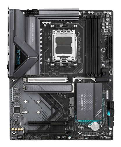 Gigabyte X870 EAGLE WIFI7 Motherboard - Supports AMD Ryzen 9000 CPUs, 14+2+2 phases