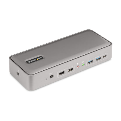 StarTech.com Dual-Laptop USB-C KVM Docking Station, Dual Monitor 4K 60Hz DisplayPort KVM Switch