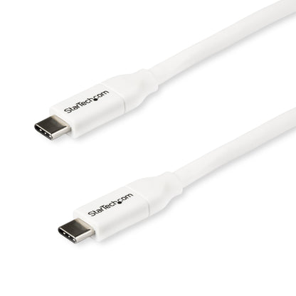 StarTech.com 6.6ft (2m) USB-C Fast Charging Cable, Charge & Sync, 100W (5A) PD, USB (White)