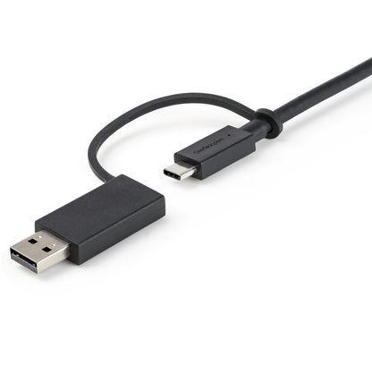 StarTech.com 3.3ft (1m) USB-C Cable with USB-A Adapter Dongle, USB 10Gbps/5Gbps