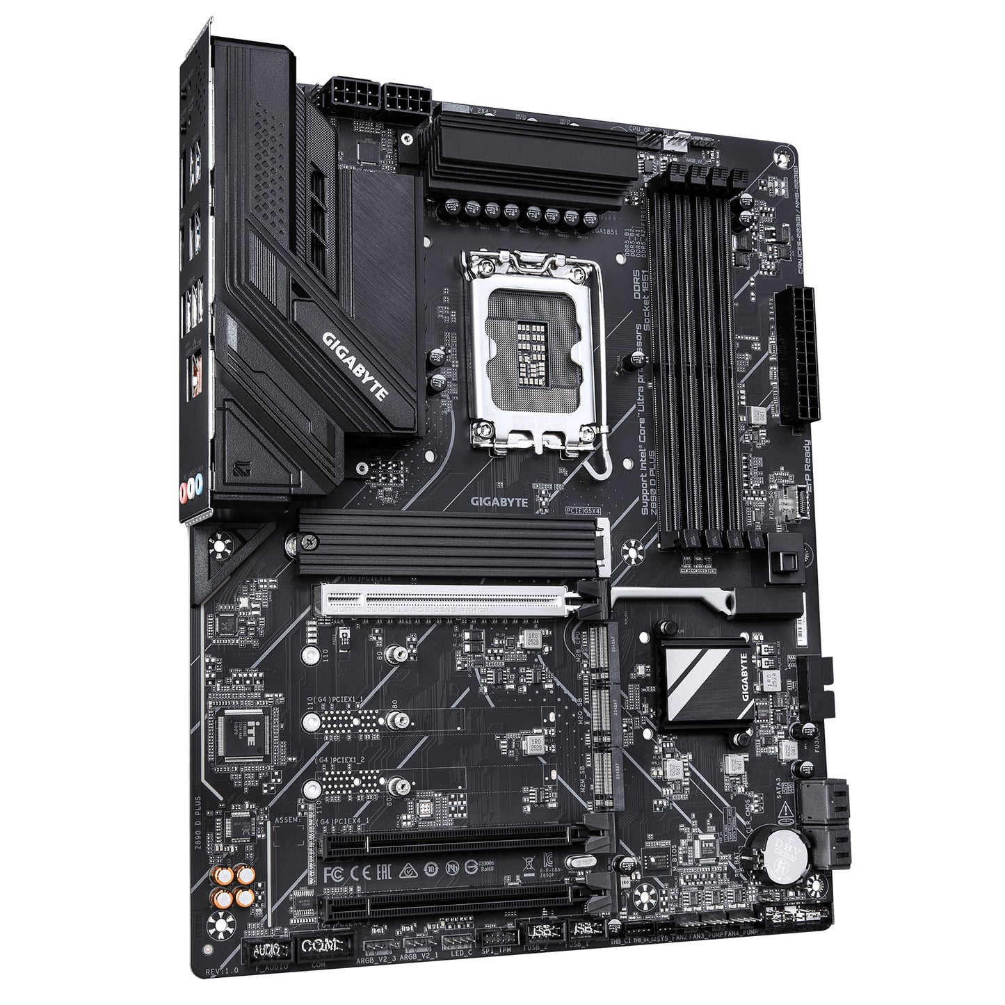 Gigabyte Z890 D PLUS Motherboard - Supports Intel Core Ultra (Series 2) CPUs, 12+1+2