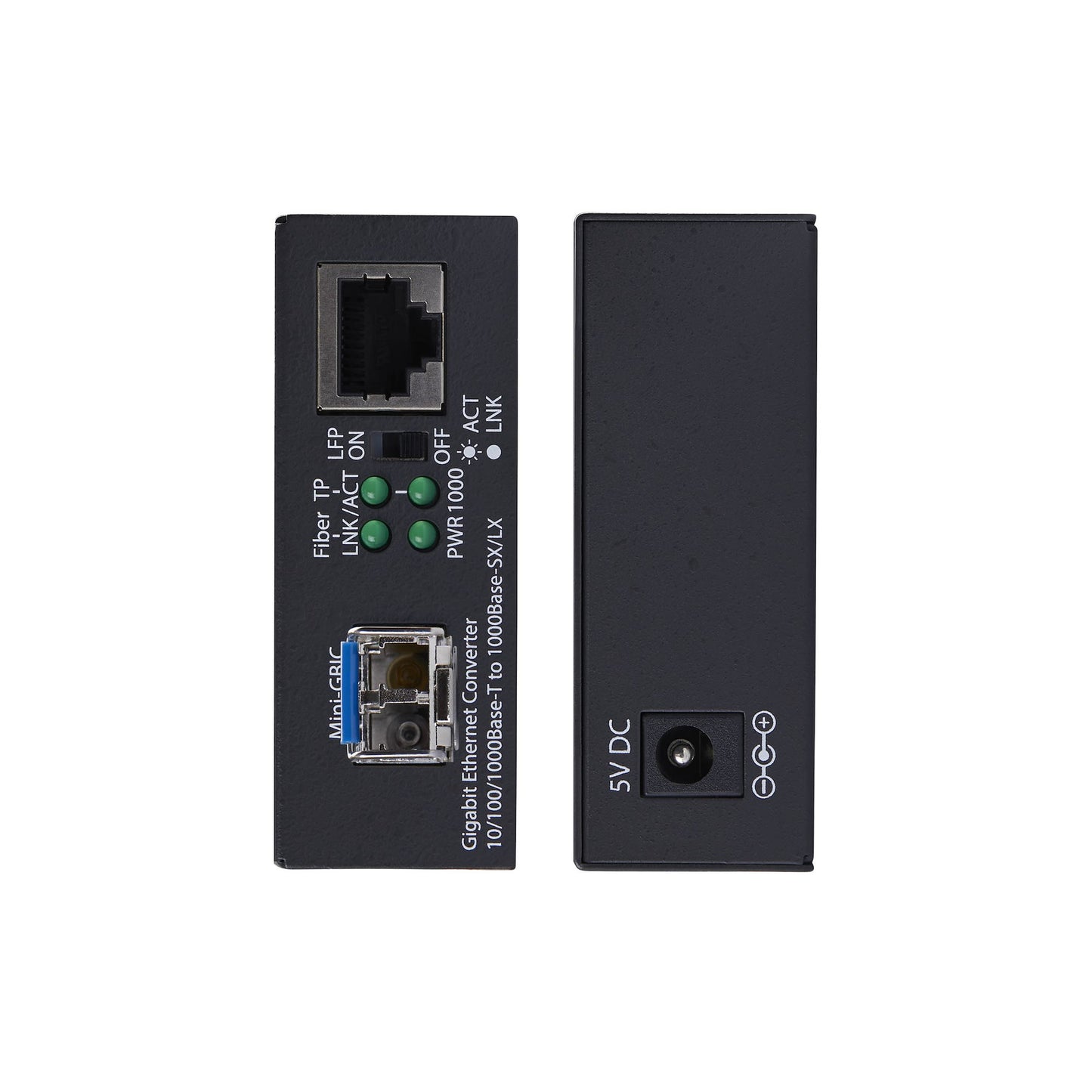 StarTech.com Single-Mode (SM) LC Fiber Media Converter for 10/100/1000 Networks, Standalone Gigabit Ethernet to Fiber Converter, 40km - TAA Networking
