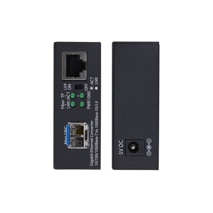 StarTech.com Single-Mode (SM) LC Fiber Media Converter for 10/100/1000 Networks, Standalone Gigabit Ethernet to Fiber Converter, 40km - TAA Networking