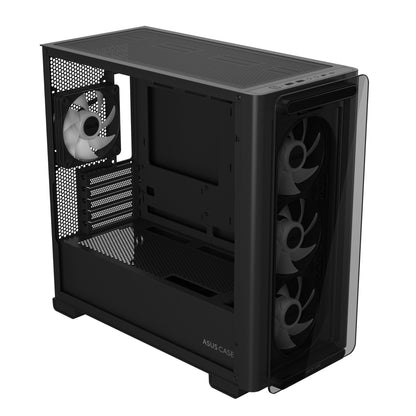 ASUS A23 PLUS TG ARGB BLACK Micro Tower PC Case