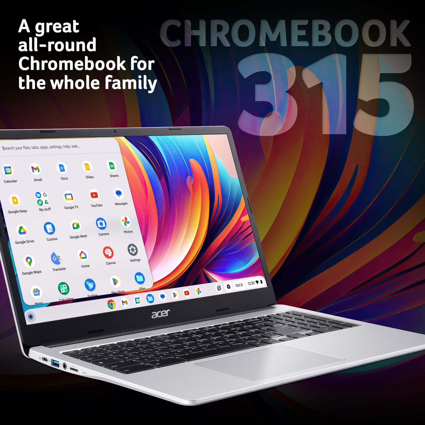 Acer Chromebook 315 CB315-4HT 15.6" Celeron N N4500 8GB 128GB eMMC SSD Laptop