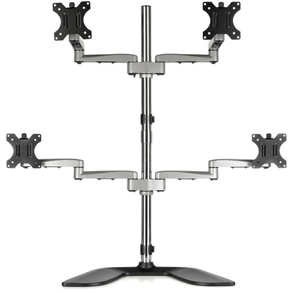StarTech.com Desktop Quad Monitor Stand - Ergonomic VESA 4 Monitor Arm (2x2) up to Mount