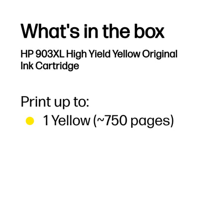 HP T6M11AE/903XL Yellow Ink Cartridge (750 pages)