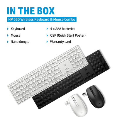 HP 650 Wireless Keyboard & Mouse Combo