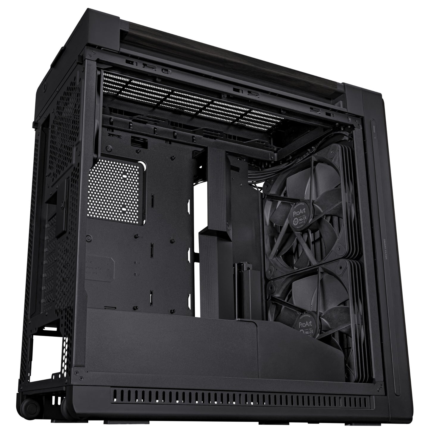 ASUS ProArt PA602 Wood Edition Midi Tower Black PC Case