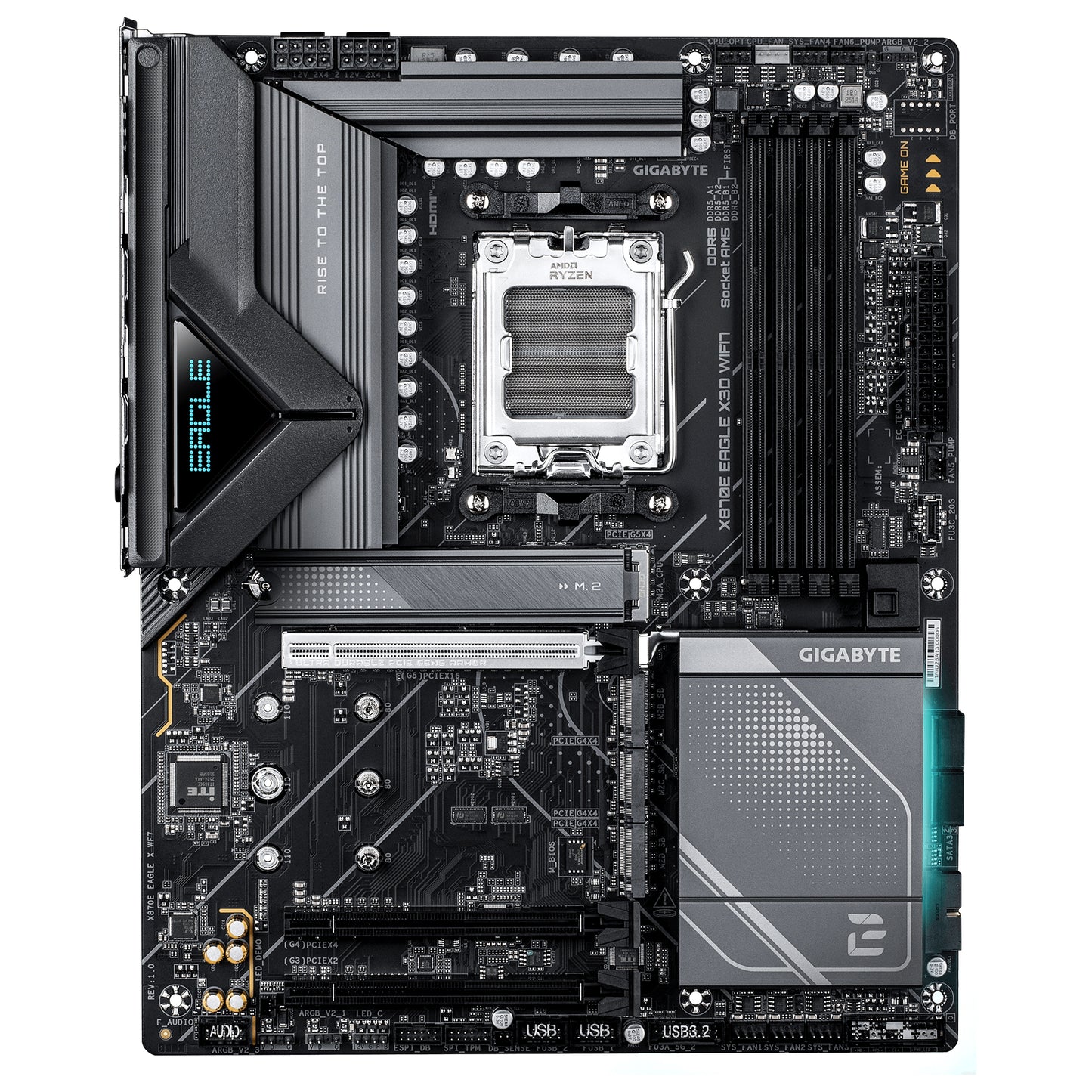 Gigabyte X870E EAGLE X3D WIFI7 Motherboard - Supports AMD Ryzen 9000 CPUs, 14+2+2