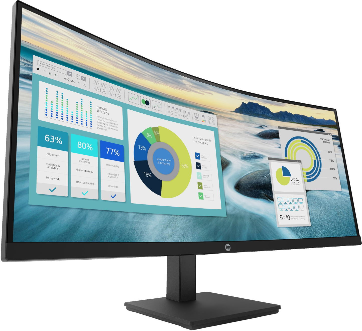 HP P34hc G4 34" UWQHD VA Curved Monitor