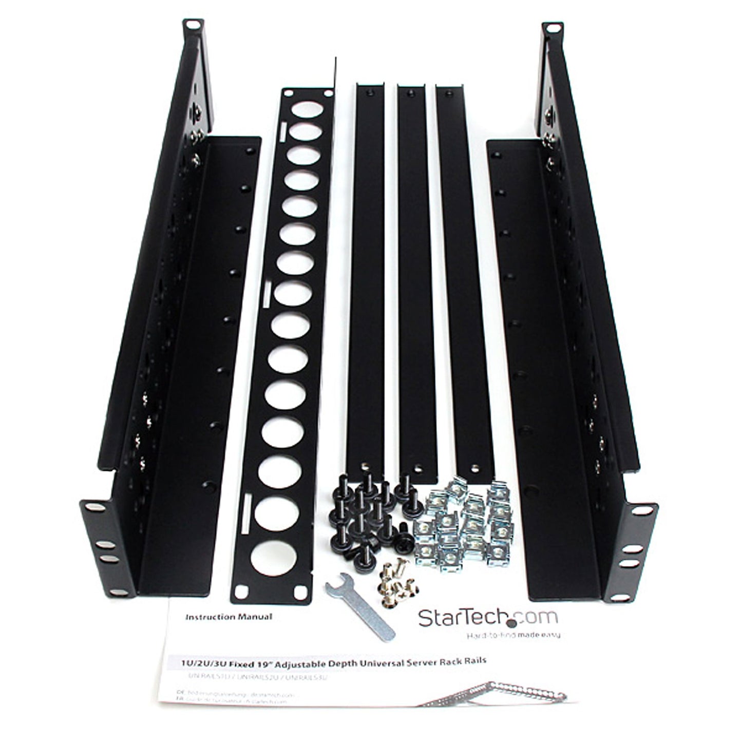 StarTech.com 2U Universal Rack Mount Rails - for 19in Server Rack Enclosure or