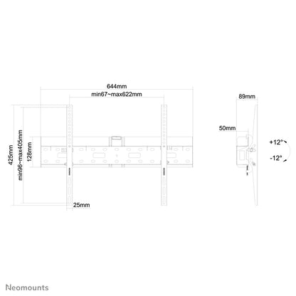 Neomounts LFD-W2640MP TV mount wall 37-75" - tiltable