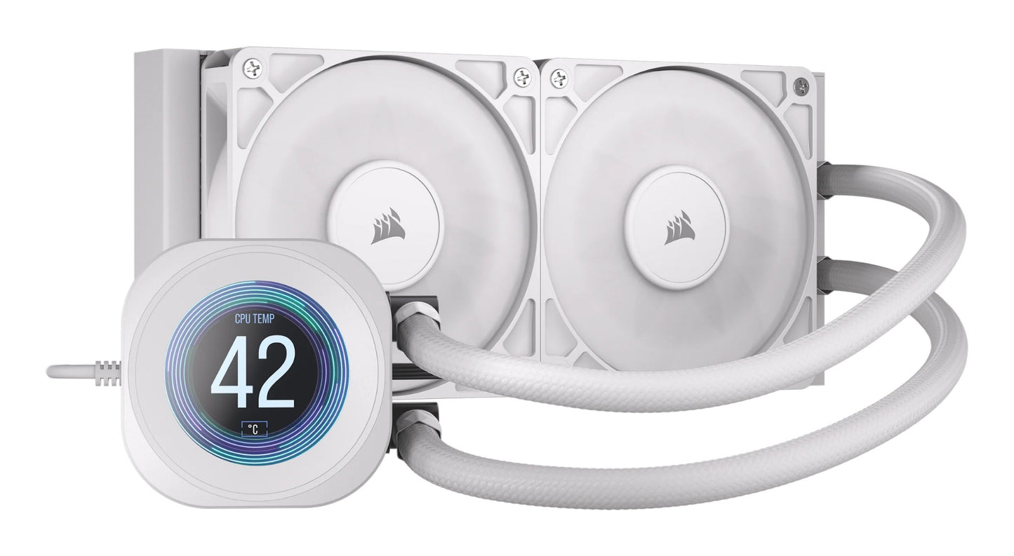 Corsair Nautilus 240 RS LCD Processor All-in-one liquid cooler 12 cm White 1 pc(s) Cooling